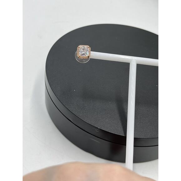 Kate spade Save The Date Pave Princess Cut Bling shiny Rose Gold Stud Earrings - Picture 13 of 16